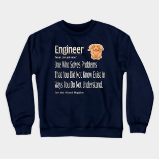 Funny Engineer Definition Awesome engineering Gift For Dog Lovers Crewneck Sweatshirt